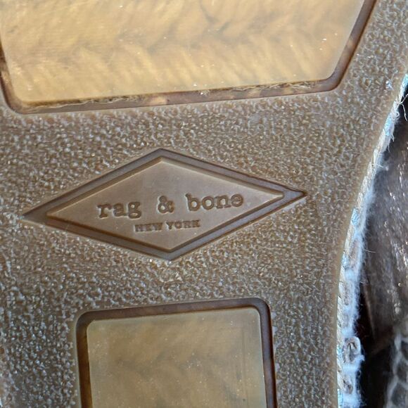 Rag & Bone Taupe Shimmer Slip On Jute Espadrille Shoes Size EU 39/ US 9 - Picture 8 of 10